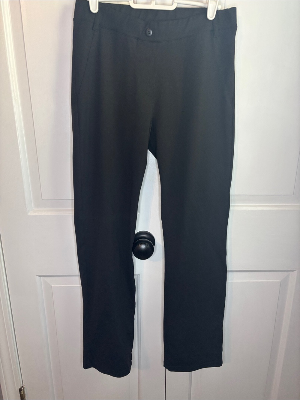 Yogipace Women’s Black Stretch Straight-Leg Work Pants